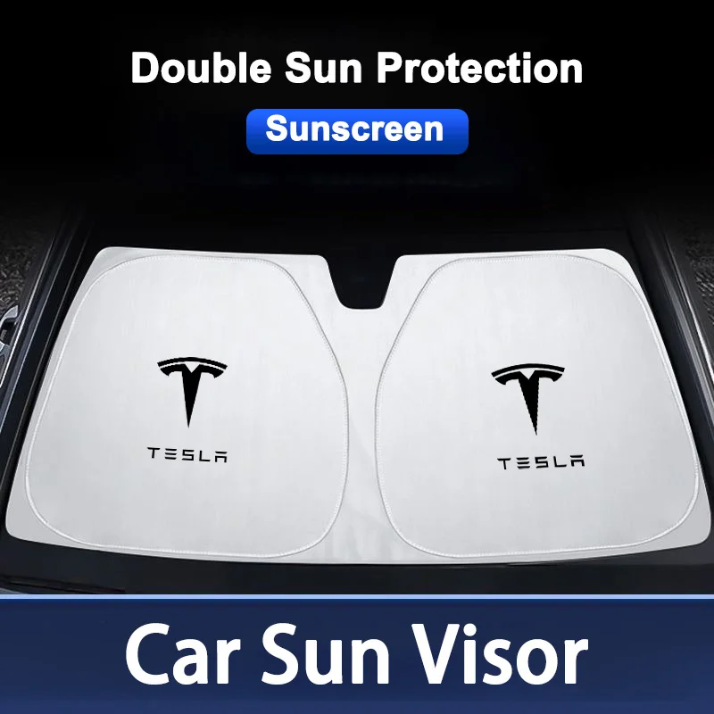 Car Windshield Sun Shade Cover Visor UV Protection Shield For Tesla Model 3 S X Model Y Roadster SpaceX Accessories