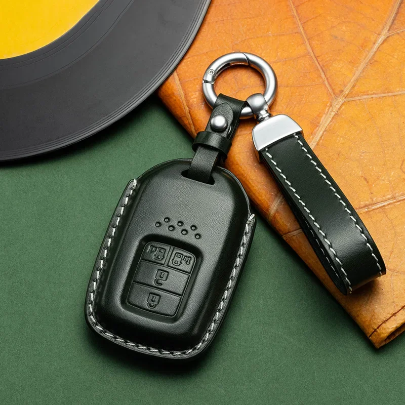 Key Fob Cover Case Car Leather Keyring for Honda Odyssey Hybrid Alex N-BOX N-ONE N-WGN N-VAN StepWgn Spada Freed Elysion Shell