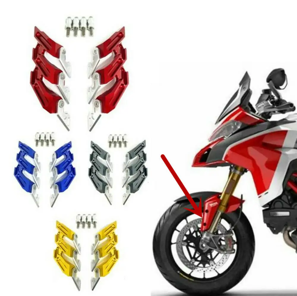 

For DUCATI Multistrada V4/S 2019 + Motorcycle Accessories CNC Front Fork Fender Side Mudguard Sliders