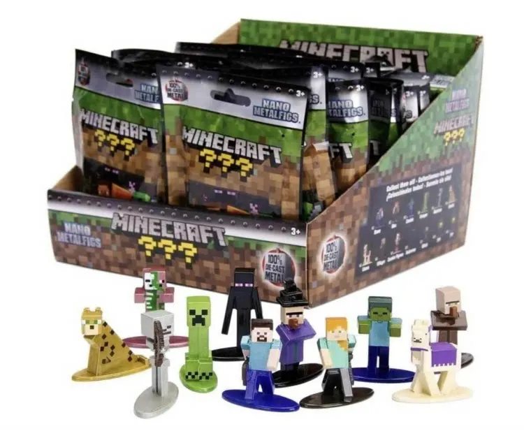 

Jada Nano Metalfigs Minecraft W1 Die-Cast Steve Enderman Wither Creeper Mystery Blind Bag Gifts Toy Model Anime Figures Collect