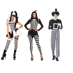 Halloween Sexy Harley Costume Adult Funny Naughty Joker Circus Clown Costume For Women Masquerade Party Cosplay Role Play Outfit