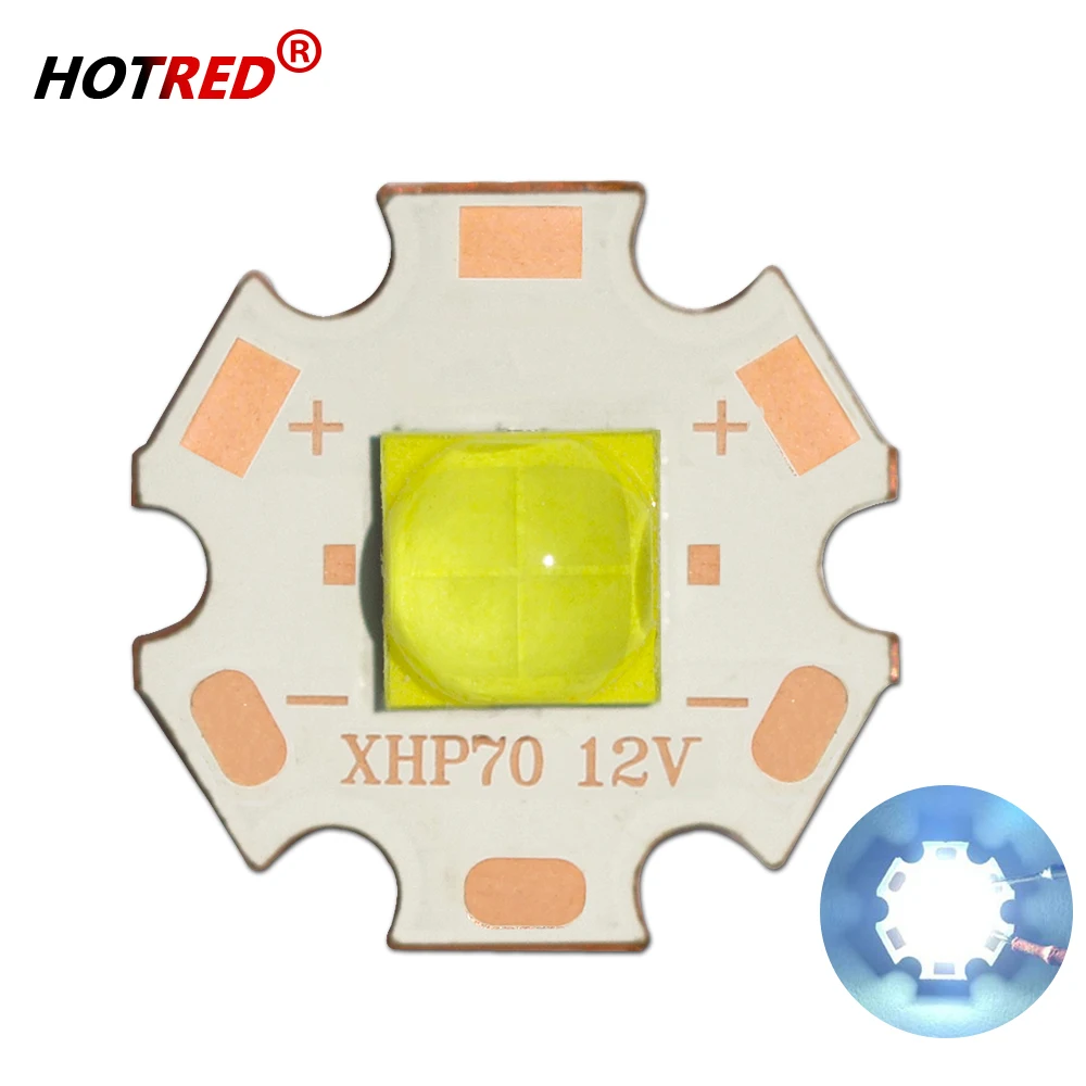XHP70.3 LED Chip High Power Lamp Ceramic Beads7070 40W DC3V 6V 12V Zimny Ciepły Biały XHP70.2 XHP50.2 Latarka Głowica / Szperacz