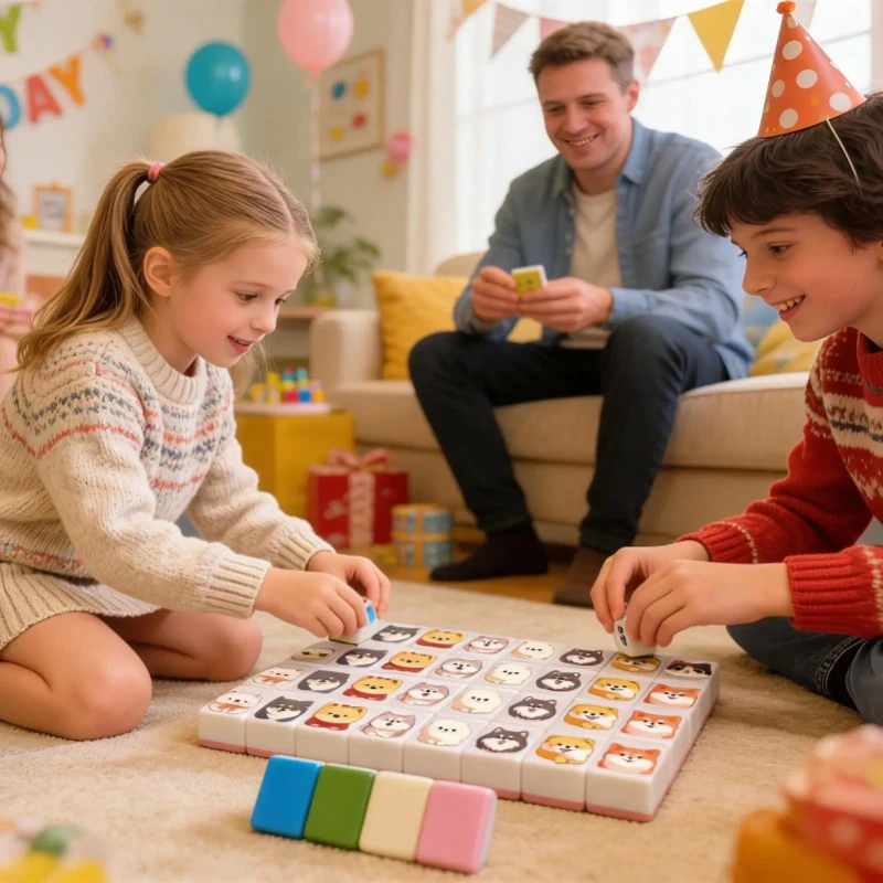 

64+1 New Sanrio Hot Sale ASMR Push 30mm Hello Kitty Mahjong Matching Game Family Interactive Educational Stress Relief Kids Toys