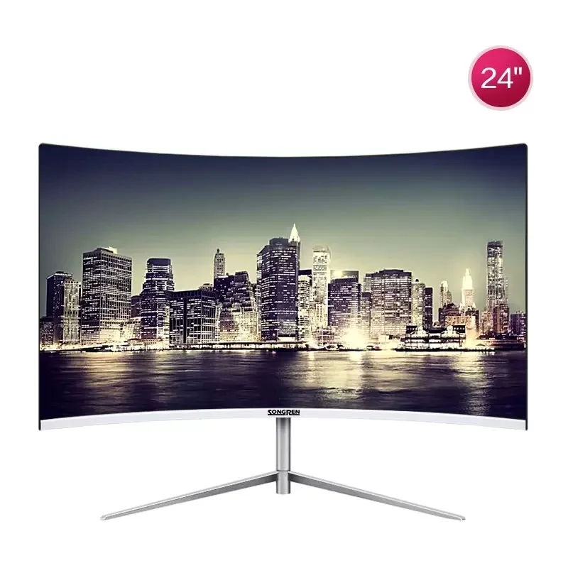 23.8 inch curved screen 2800R 1920x1080p 1K 75Hz 4ms HDMI+VGA desktop monitor display LCD monitor 24