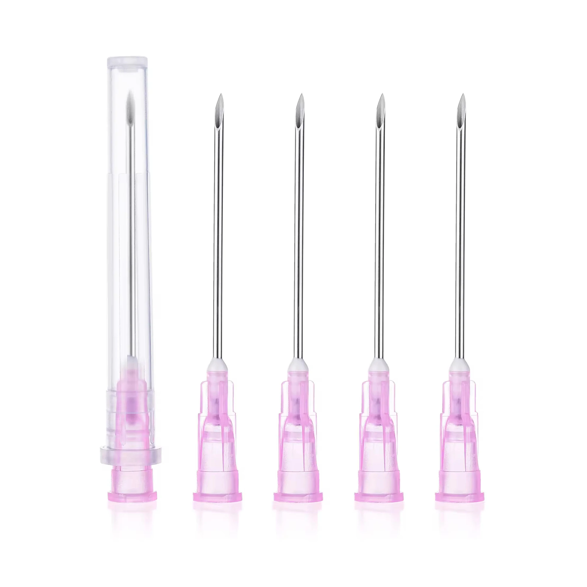 

100PCS 18G 32mm Point Dispensing Needle With Transparent Cap individually Packed Sterile Syringe Needle,Glue Tool