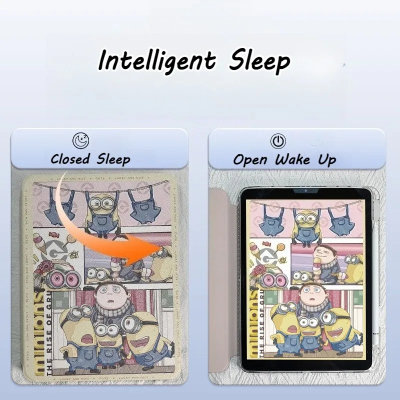 

Чехол для Ipad Minions для планшетов 2025 A16 11th Pro 11 дюймов Pro Case 10-го поколения 10,9 дюймов Air4 5 9 10,2 дюйма Защитный чехол