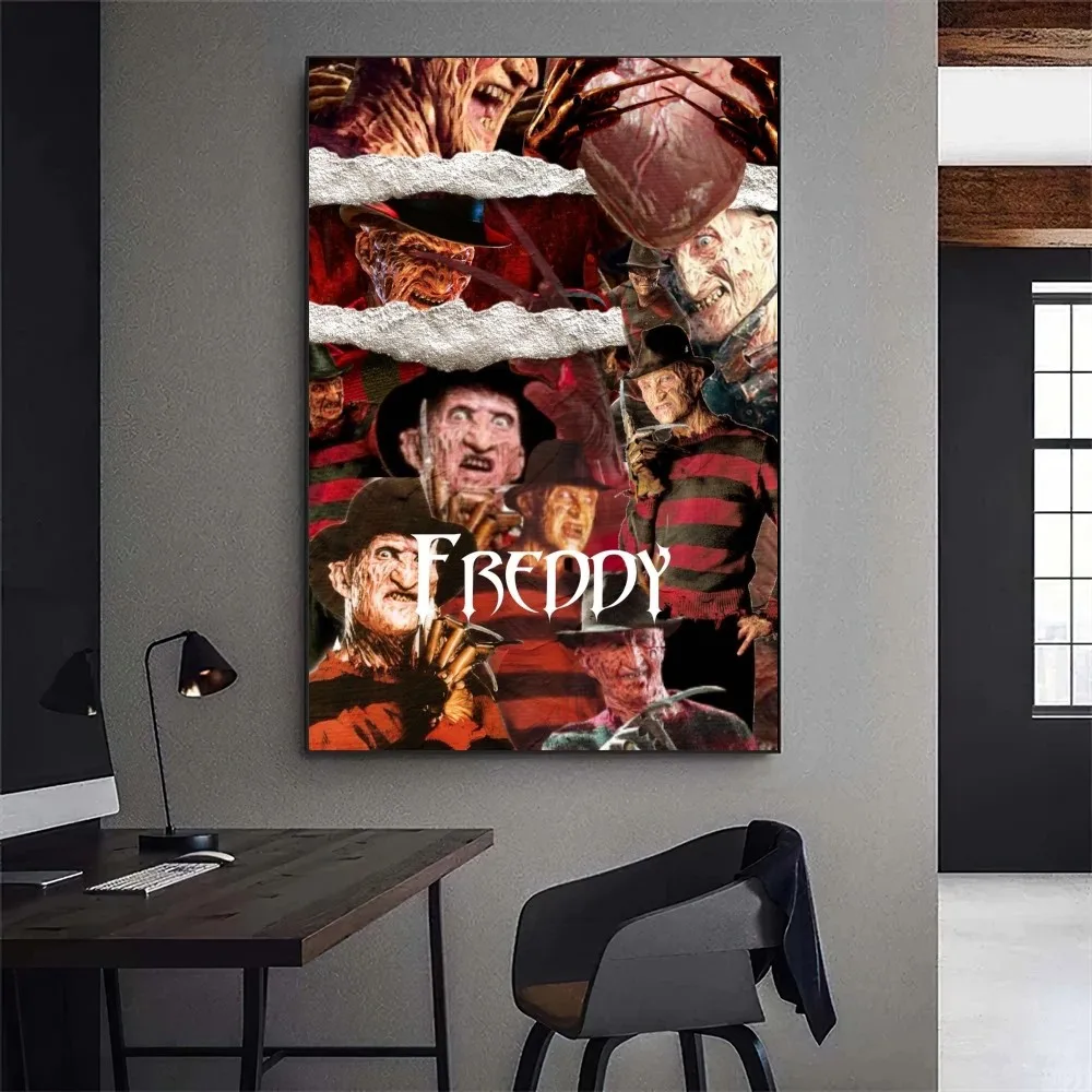 F-Freddy Krueger Movie Poster Gallery Prints decalcomanie da parete decorazione per la casa adesivo autoadesivo per soggiorno