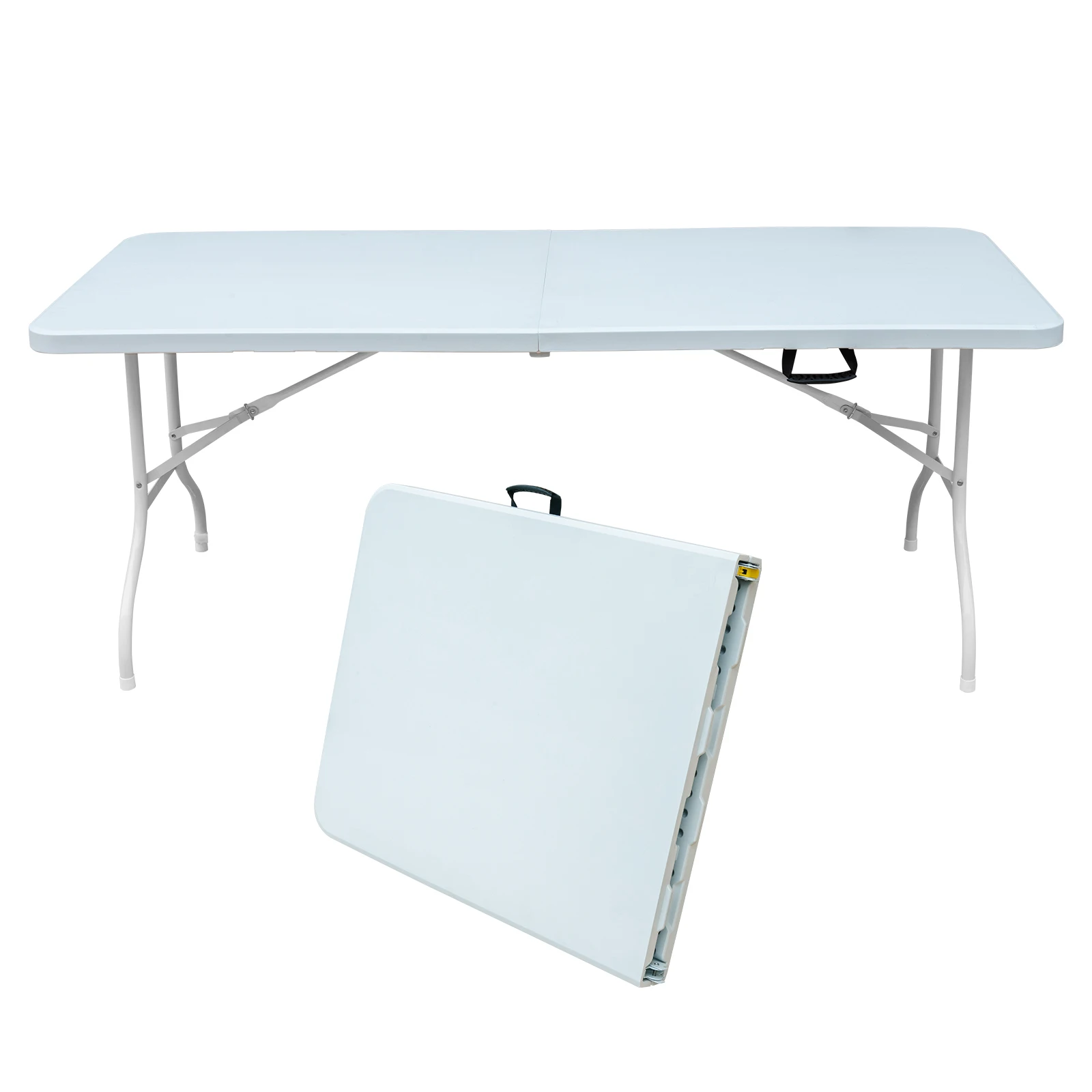 Table de Camping en plein air 180cm, Portable, pliable, multifonctionnelle, pour fêtes de pique-nique, intérieur/extérieur, blanc