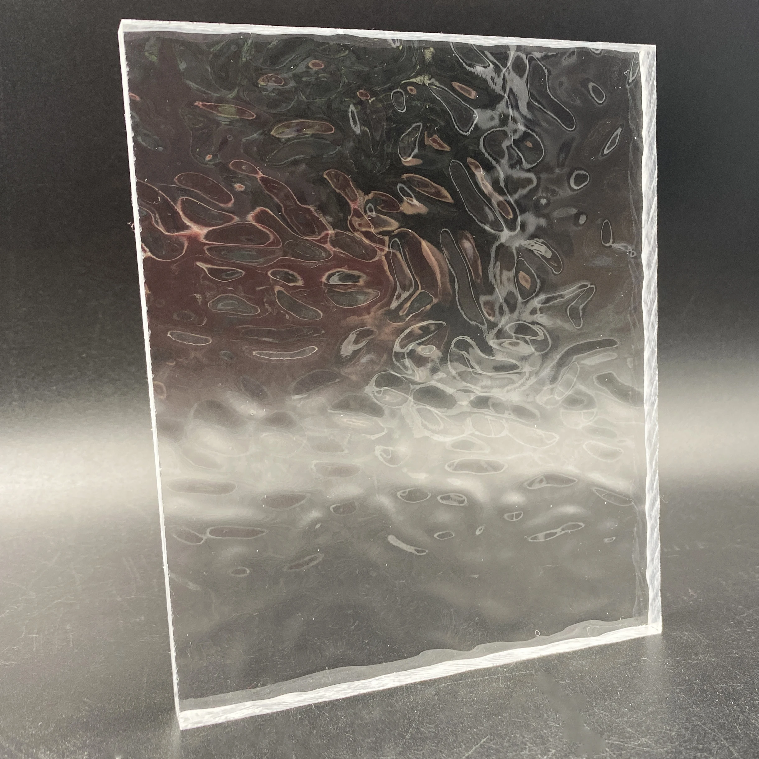 Transparent Single-sided Small Water Ripple Acrylic Sheet, Irregular Concave-Convex Plexiglass, 5mm Thickness, 2 Pieces