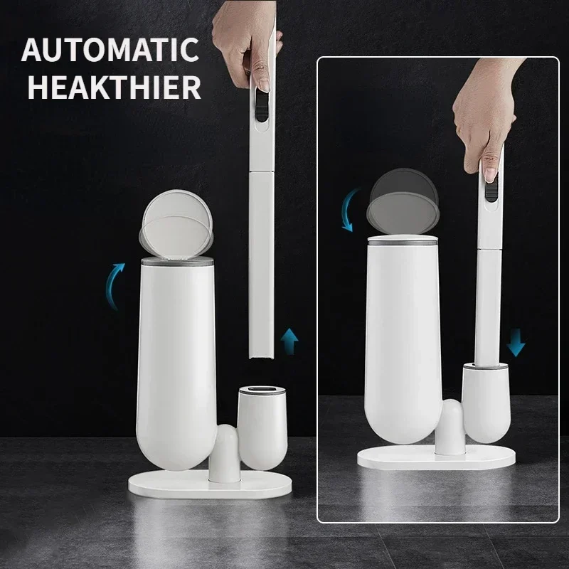 Automatic Lid Flipping Toilet Brush Disposable Toilet Brush WC Head with Multiple Fragrances ,bathroom cleaning accessories