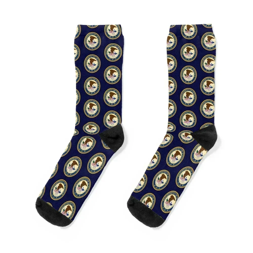 UNITED STATES DEPARTMENT OF JUSTICE DOJ SEAL Socks hockey designer brand cotton Wholesale Women's Socks Men's