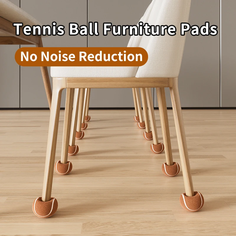 Tennis Ball Chair Leg Floor Protectors, Cross Opening Silent