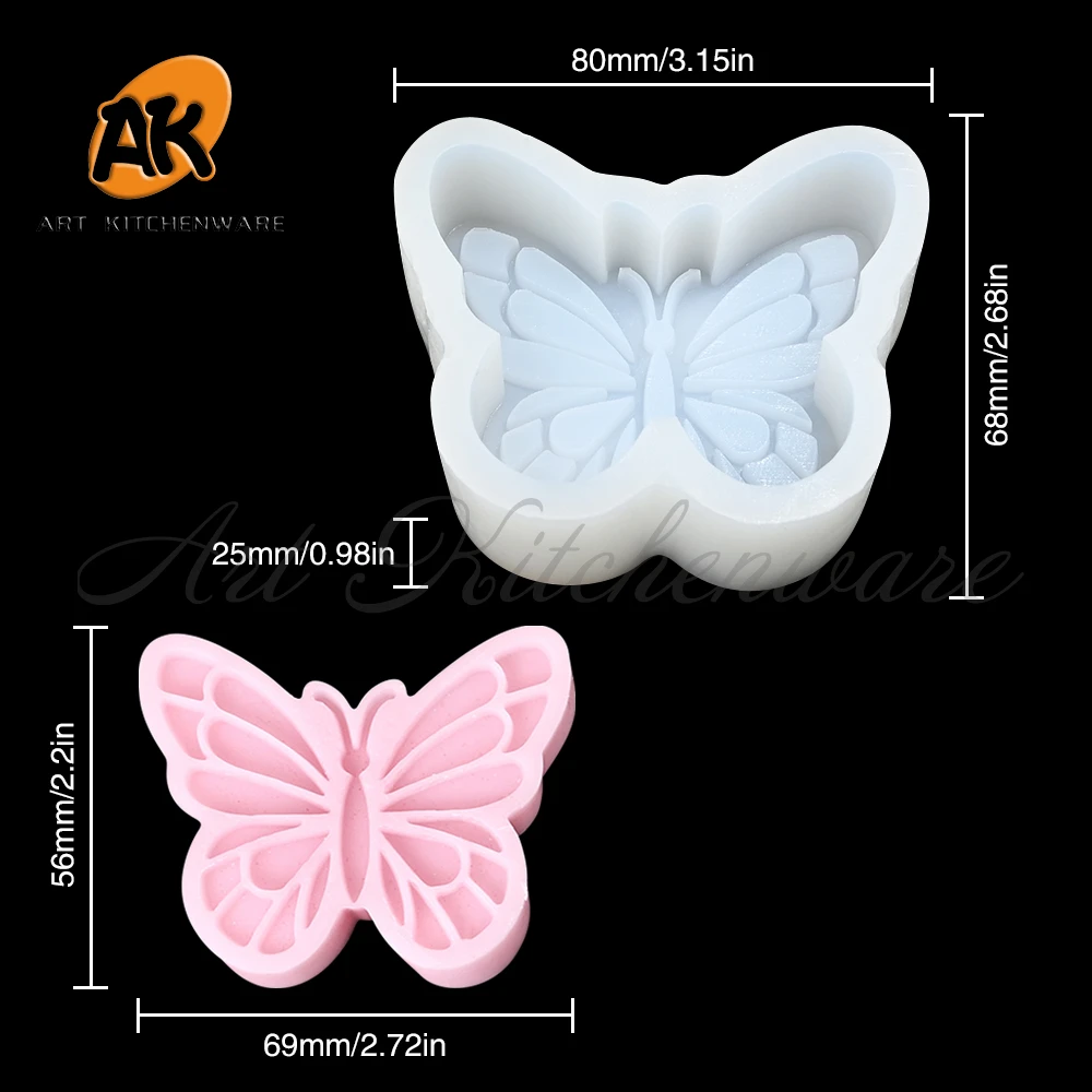 3D Butterfly Silicone Fondant Mold Cake Decorating Silicone  Soap Moulds Chocolate Cupcake Cookies Decorations Bakeware