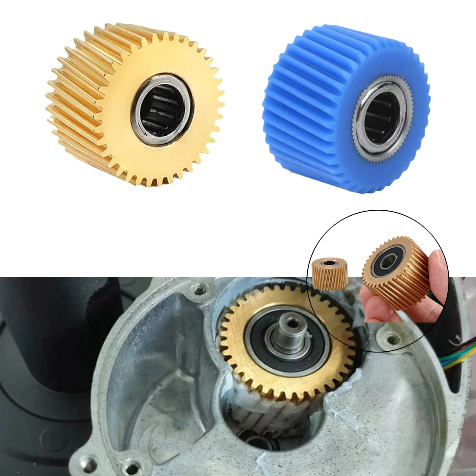 

1pc Electric Bicycle Motor Gear 1.2cm 3.7x2.3cm Metal/Nylon Midmotor Gear For Tongsheng 36V/48V TSDZ2 Gear Replacement Parts