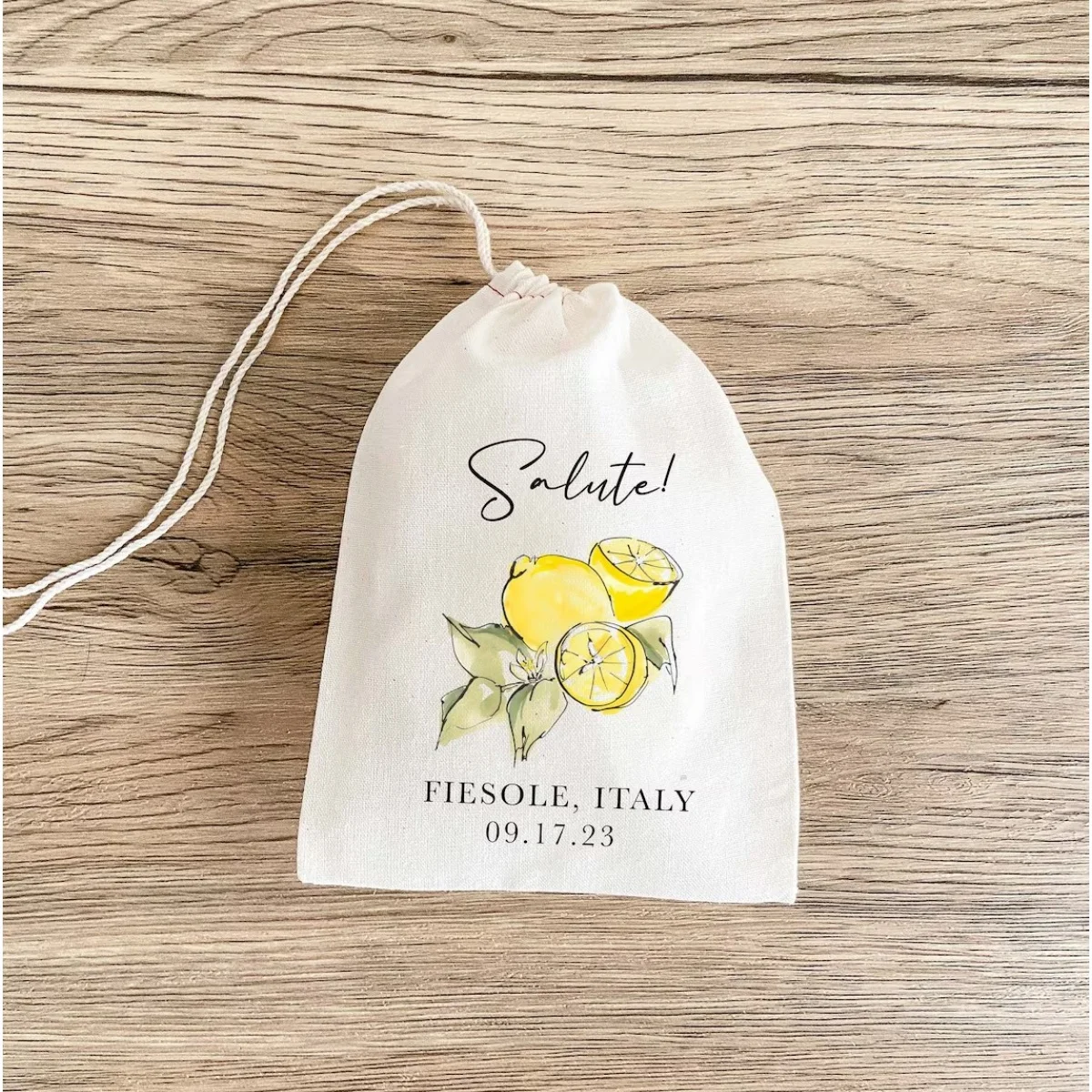 20 PCS Salute! Italy Wedding Favor Bag - Wedding Guest Favor Bags - Italian Wedding - Destination Wedding - Citrus Favor Bag - L