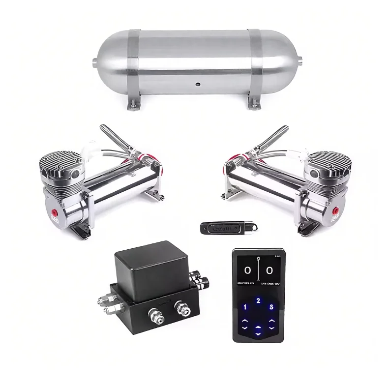 

High Quality Electronic Control System Top Tier air Suspension System Comes with 1 3-gallon Cylinder and 2 air Compressors