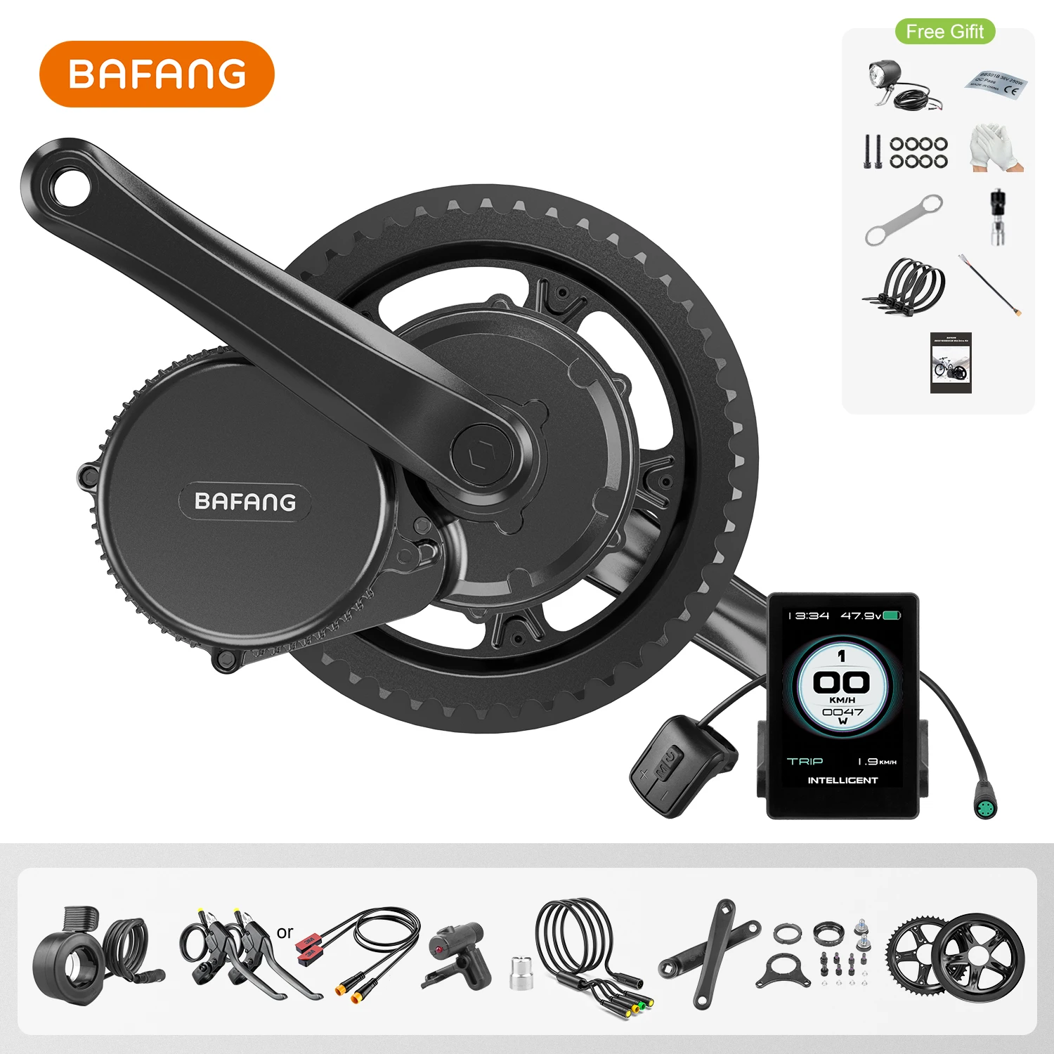 AliExpress BAFANG Mid Drive Motor 1000W 750W 500W 250W 350W Electric Bike Conversion Kit BBSHD BBS02B BBS01B