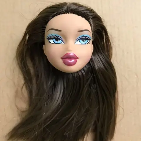 MINISO 2001 Version Sällsynta Ansikte Dockhuvuden Klassiska Bratss Vit Brun Hud Färgglatt Hår Flicka Pojke Dockdelar för Samlare 8 best sales mode docka huvud - №4