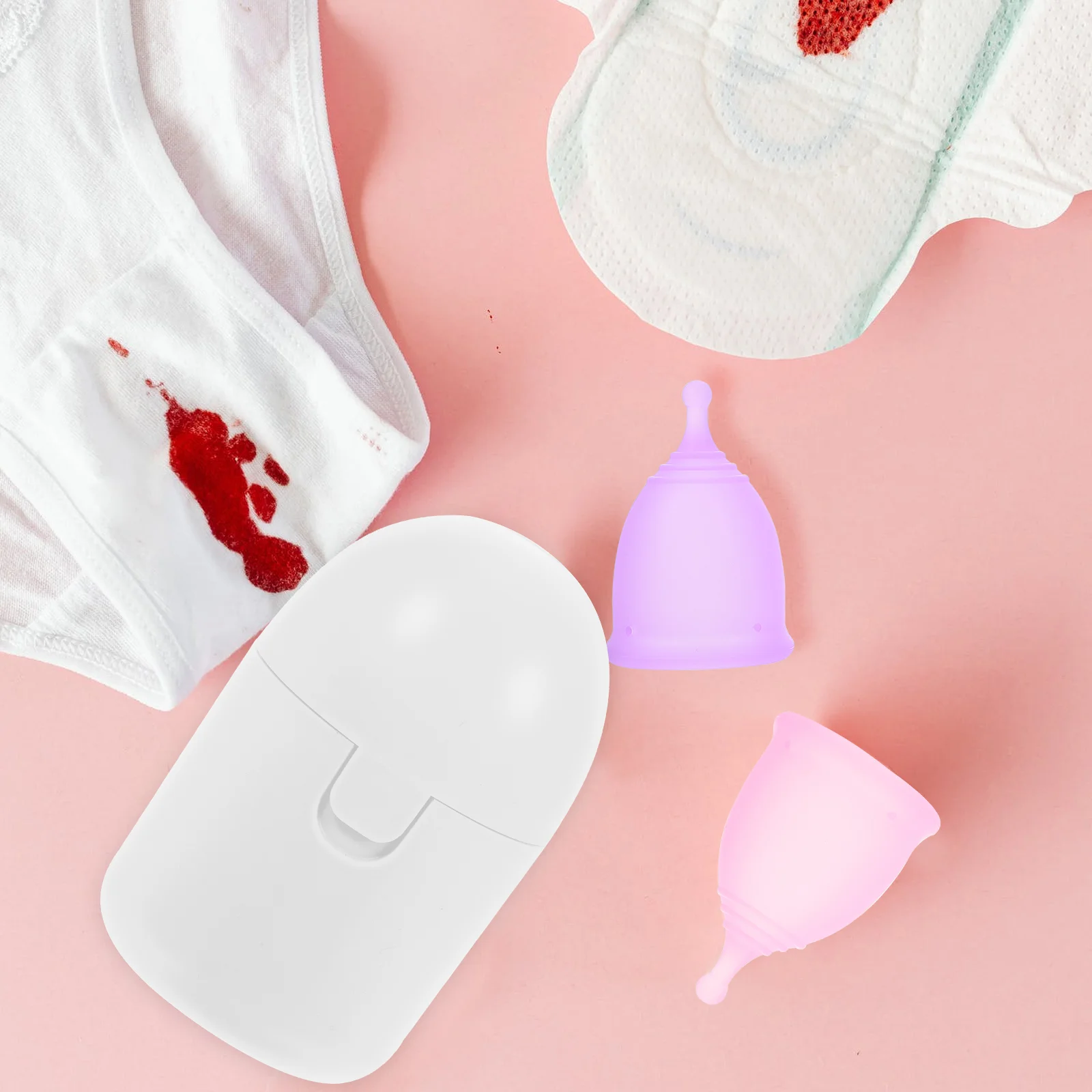 Boîte de rangement de coupe menstruelle réutilisable, nettoyeur à vapeur standardisé, évaluation personnelle féminine, articles Miss, 2 pièces