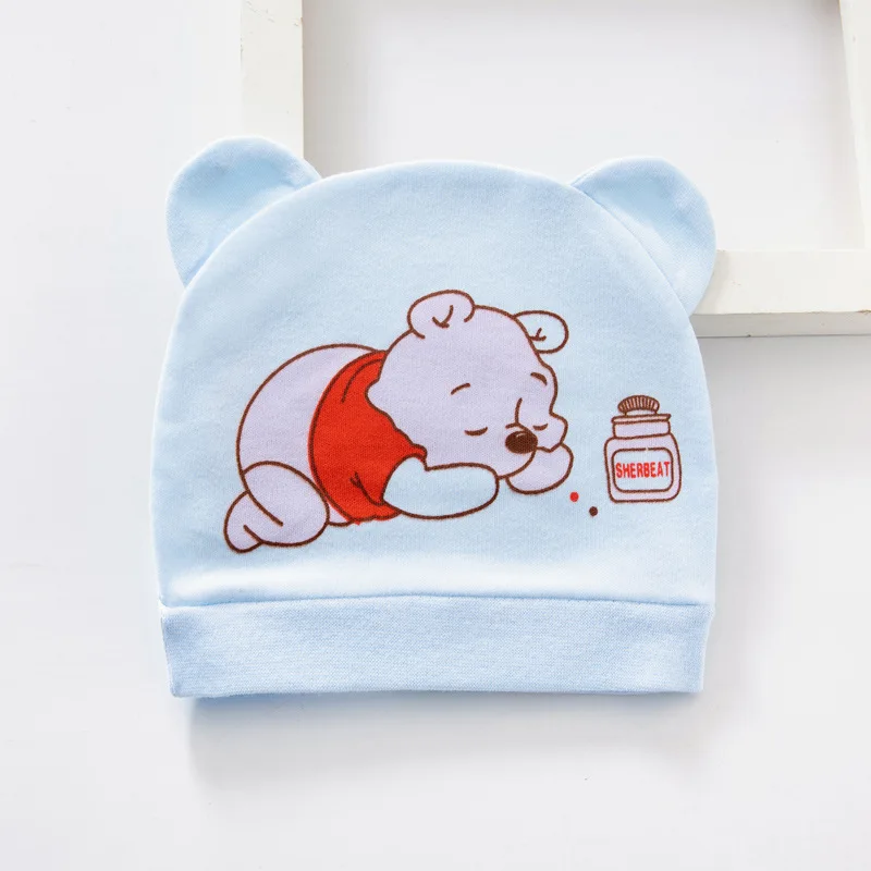 Cartoon Soft Cotton Newborn Hat Winnie the Pooh Baby Cap Summer Soft  newborn Baby Boys Girls Caps