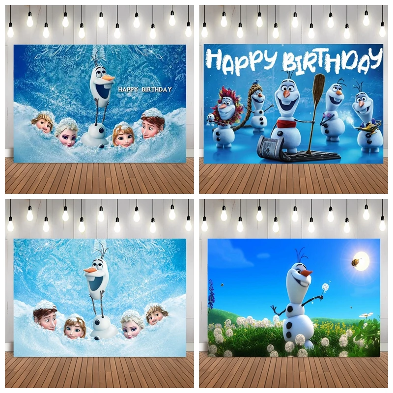 Niedliche Schneemann-Familie Geburtstagsparty-Hintergrund Eisschlitten Karotten-Nasenstäbchen Zweige Individuelle Fotobox Kinder-Babyparty Torten-Tisch-Deko