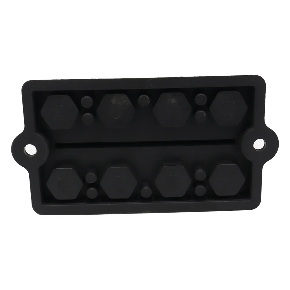 Boat Wiring Double Row Bus Bar Marine Battery Connector ABS Zinc Alloy Copper Supports Up To 48V 4-way Double Row Layout