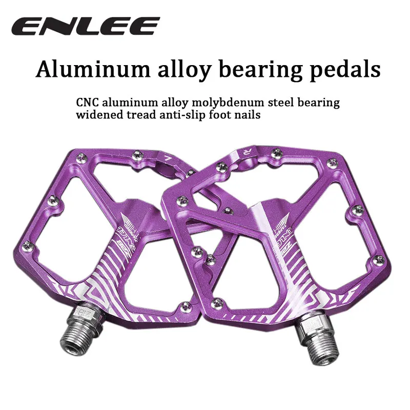 ENLEE Bicycle Pedal  MTB  Aluminum Alloy Wide XC DH Bicycle Pedal Ultra Light Bearing Bicycle Pedal BMX Parts Bike Accessories