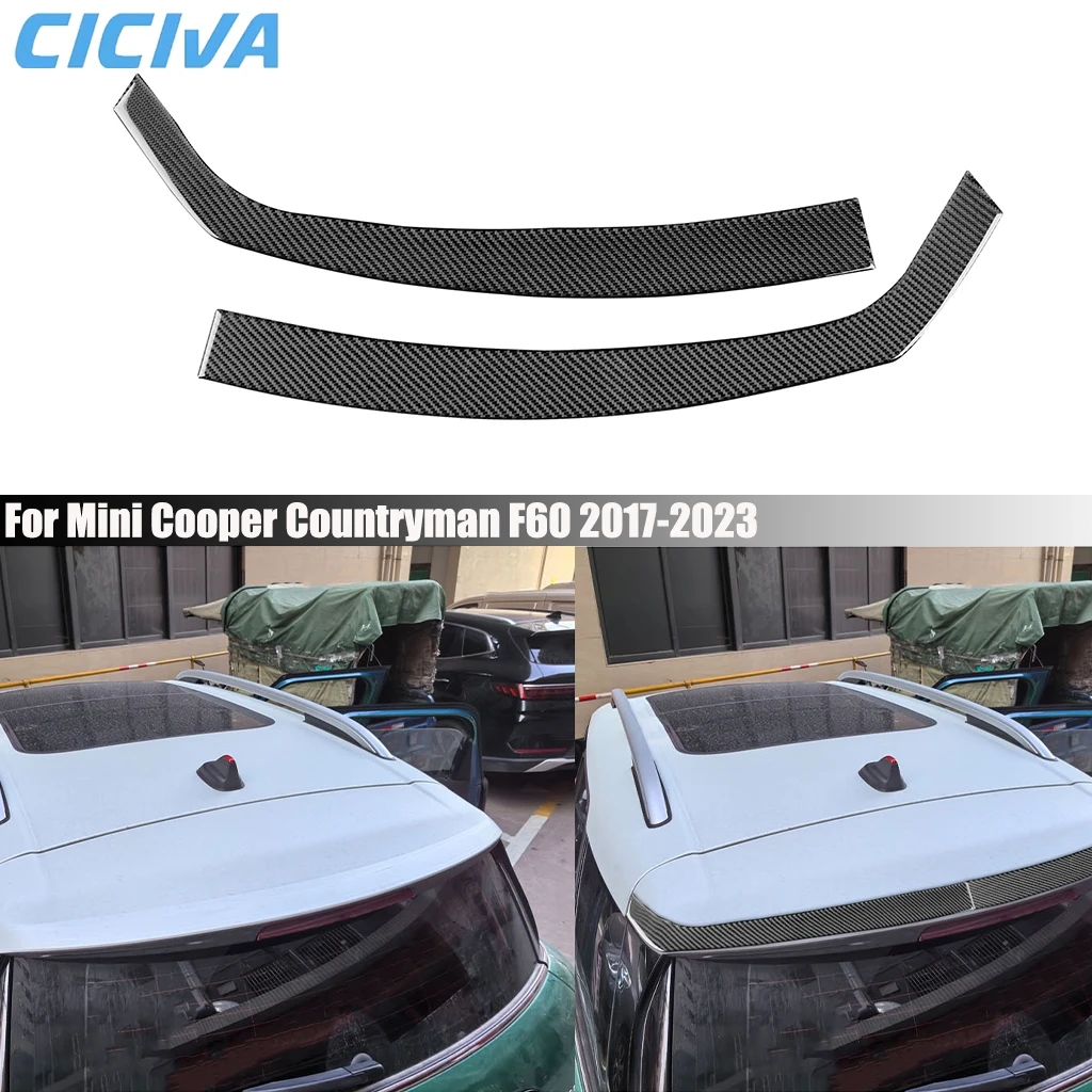 

For Mini Cooper Countryman F60 2017-23 Carbon Fiber Rear Wing Decorative Panel Exterior Car Accessories Cover Stickers Auto Trim