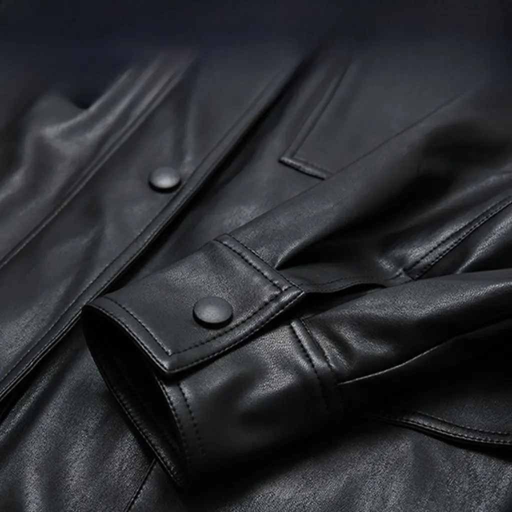 Giacca da donna in pelle oversize di media lunghezza stile retrò vestibilità ampia capispalla da motociclista primavera nuovo arrivo