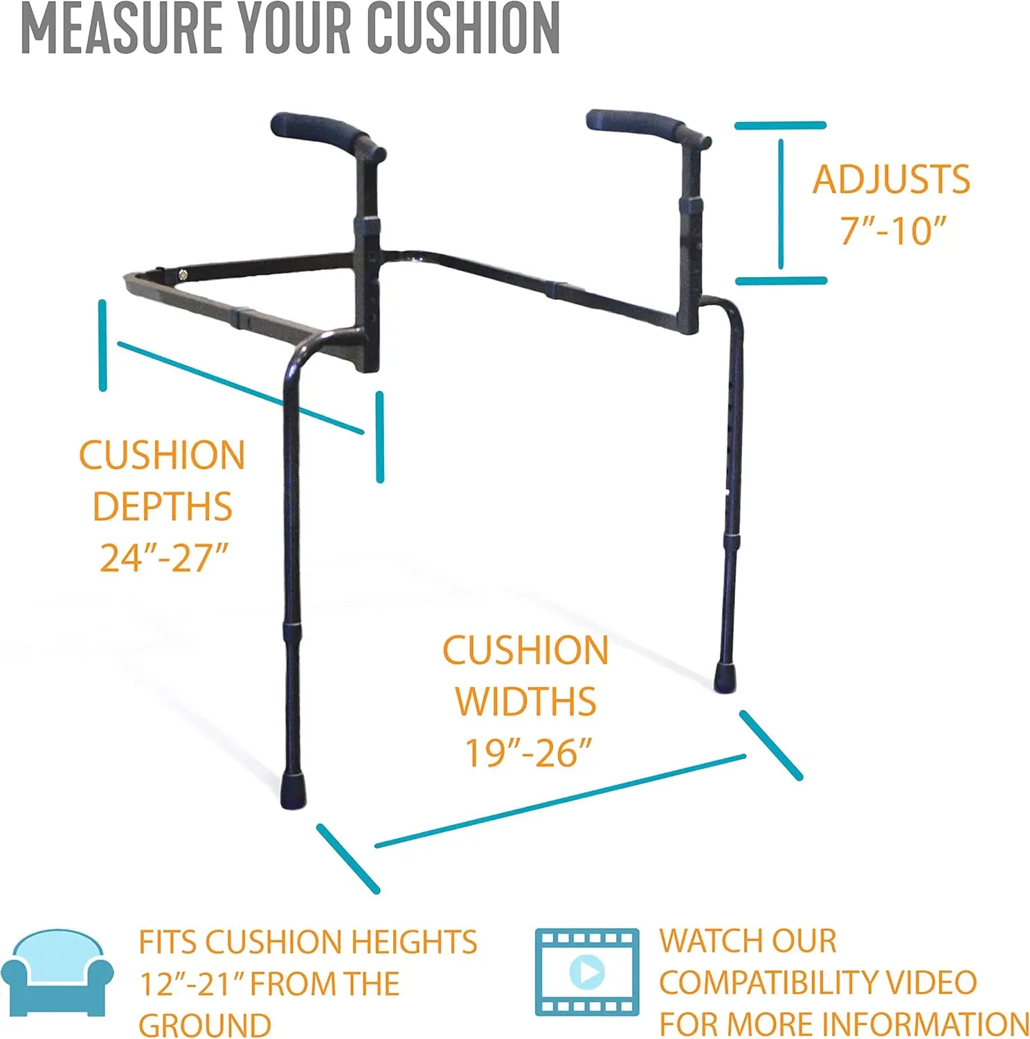 Life Universal Stand Assist, Chair Lift Assist for Elderly, Grab Bar Standing Aid for Seniors, Daily Living Mobility Aid