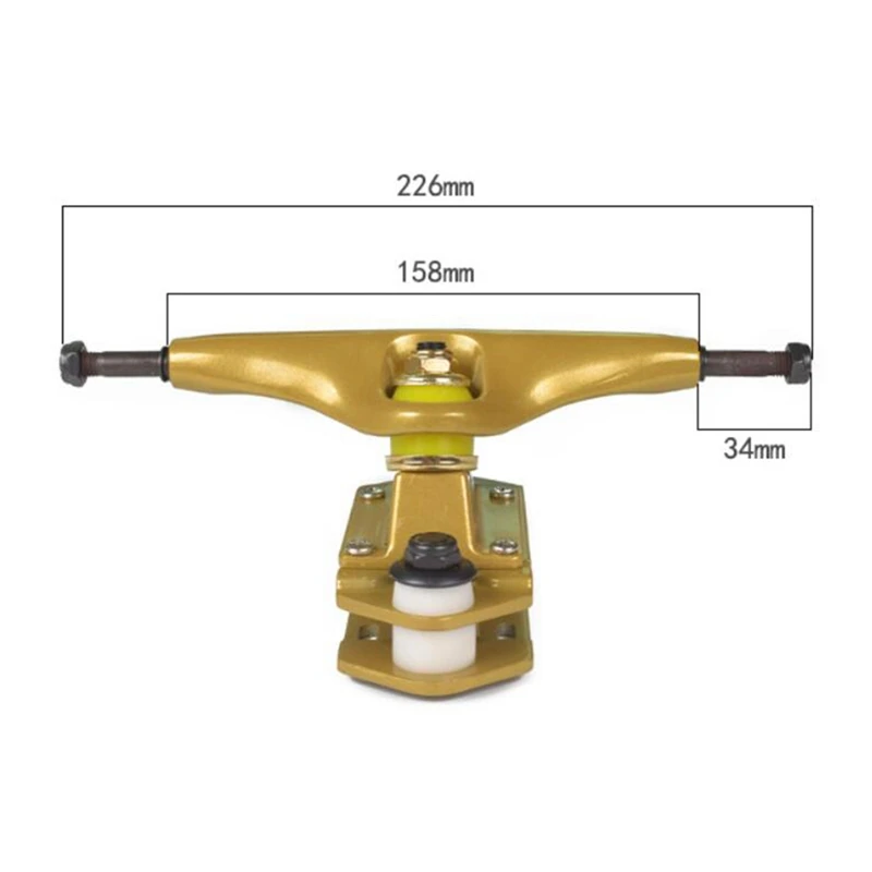 S1 Surf Skateboard Trucks Adapter Pu Bushing Surf Skate Bridges Skateboard Flexible Steering With 6.25 Inch Truck