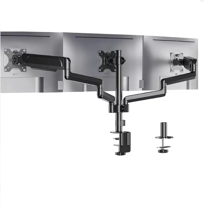 3 Mon-itor Stand Desk Mount for Three Flat/Curved Computer Screens Hot Sale Triple Mon-itor A-rm