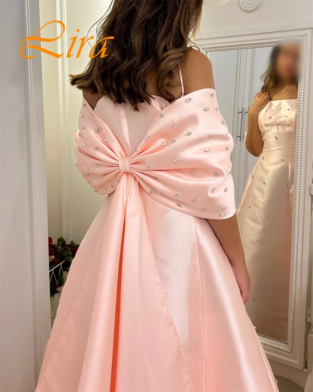 Customized Exquisite Strapless Evening Dress Classic Off the Shoulder Satin Prom Dresses Luxury Crystal Bespoke Occasion Gowns