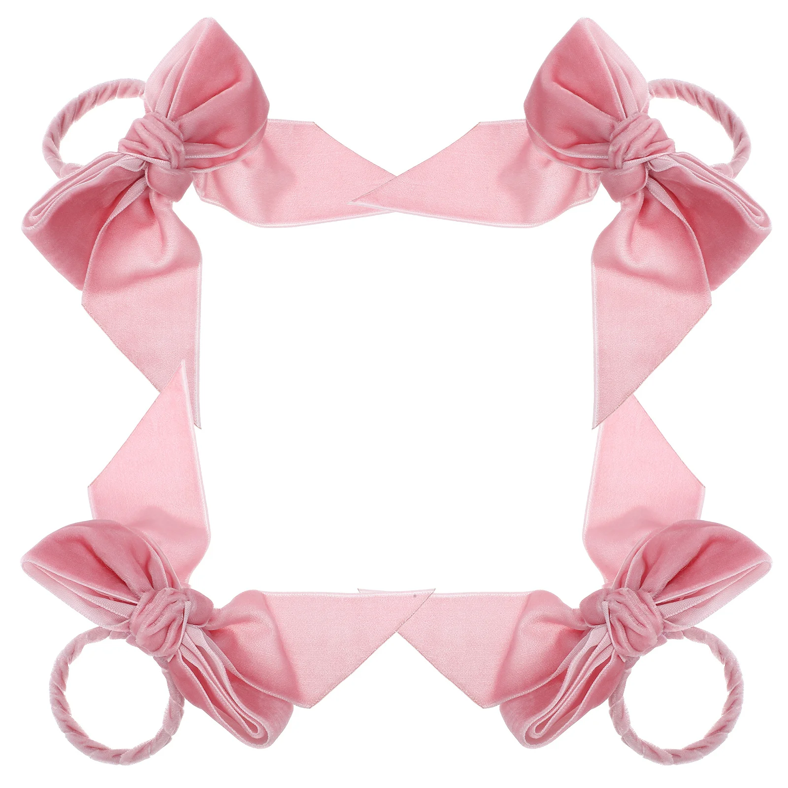 

4Pcs Elegant Bowknot Napkin Rings Soft Lint Napkin Holders Wedding Party Dining Decor Bow Napkins Rings Bow Napkins Ring