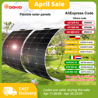 DOKIO 18V 200W/200W set Flexible Solar Panels Waterproof Monocrystalline Solar Panel Camping RV Home Charge 12V