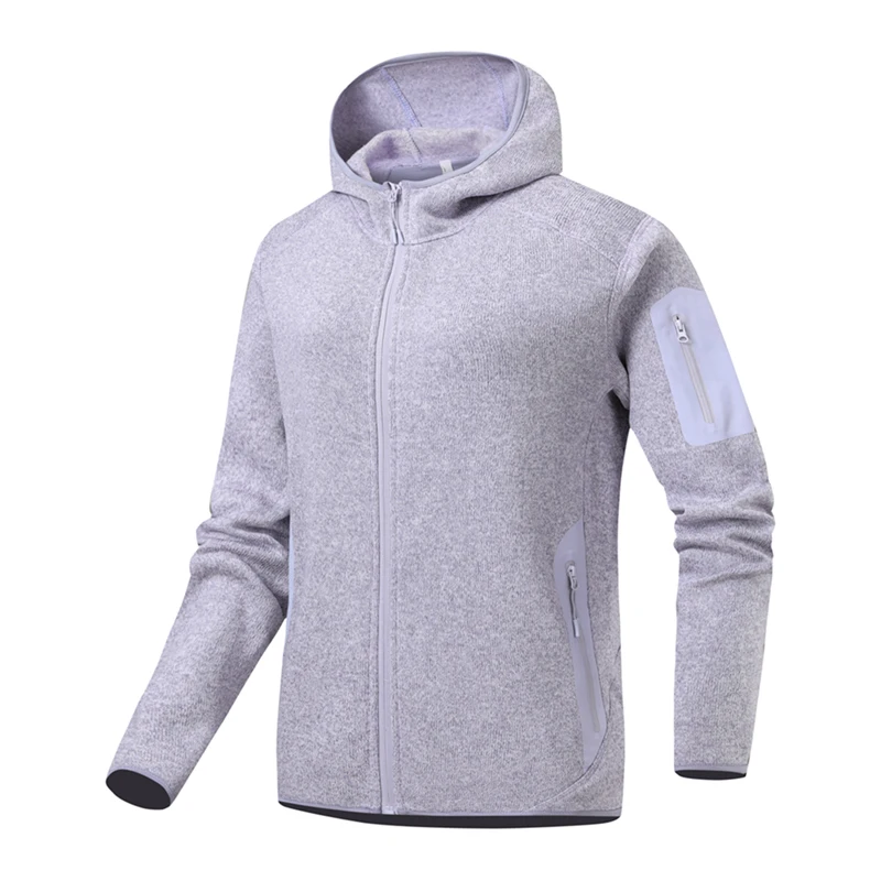 Women Outdoor Polar Fleece Hooded Jacket Full Zip Long Sleeve Warm Coat With Zipper Pockets Autumn Casual Plus Size 5XL Outerwea
