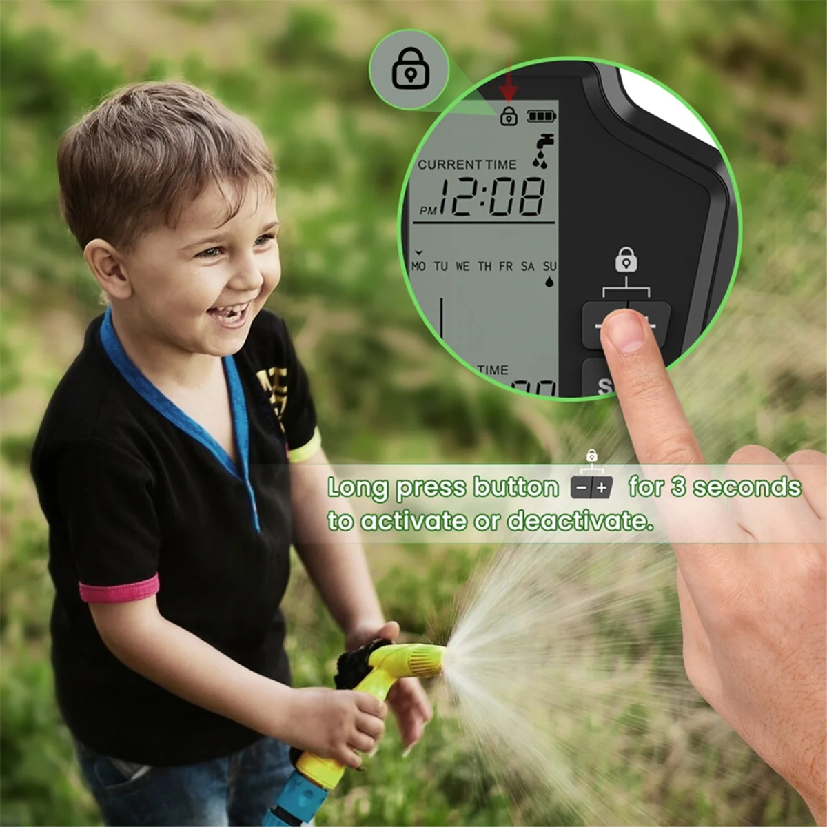 Tuya WiFi Smart Watering Timer,Automatic Digital Garden Irrigation Controller for Smart Life APP Alexa Google Home(A)