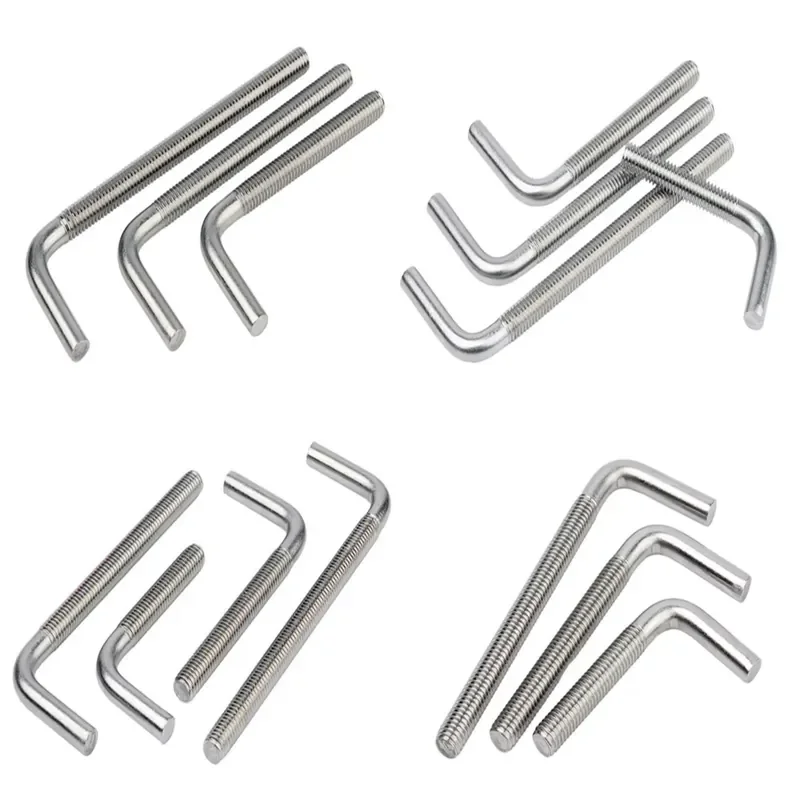 Heavy Duty Galvanized L J Type 7 Bolt Foot Hook Foundation Bolt with Nut