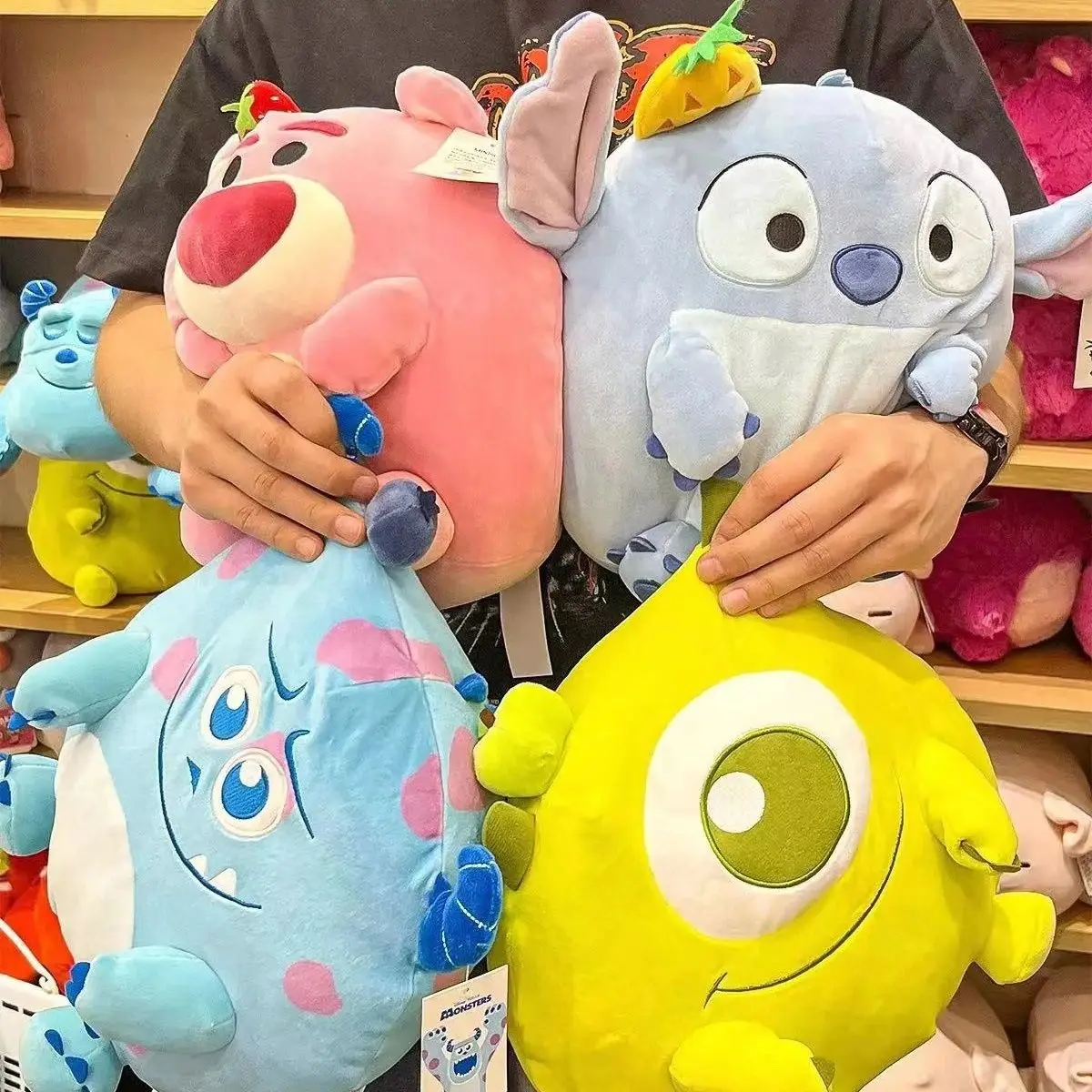 

MINISO 40 см Lotso Стич Салли Майк плюшевая кукла кавайные детские игрушки рождественские подарки Домашний декор Декоративная Подушка Аниме аксессуары