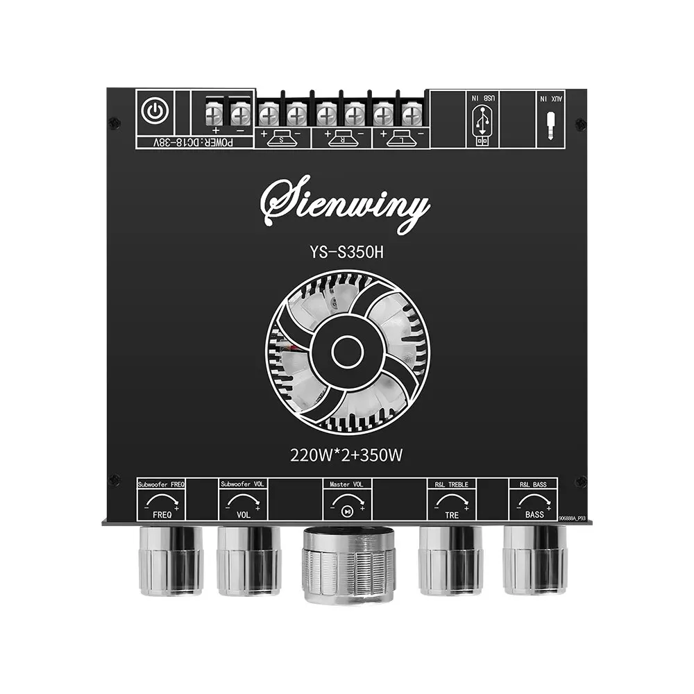 YS-S350H Bluetooth 5.1 Audio Amplifier Board 220W+220W+305W Digital Template 2.1 Channel high-power high-low Tuning Subwoofer