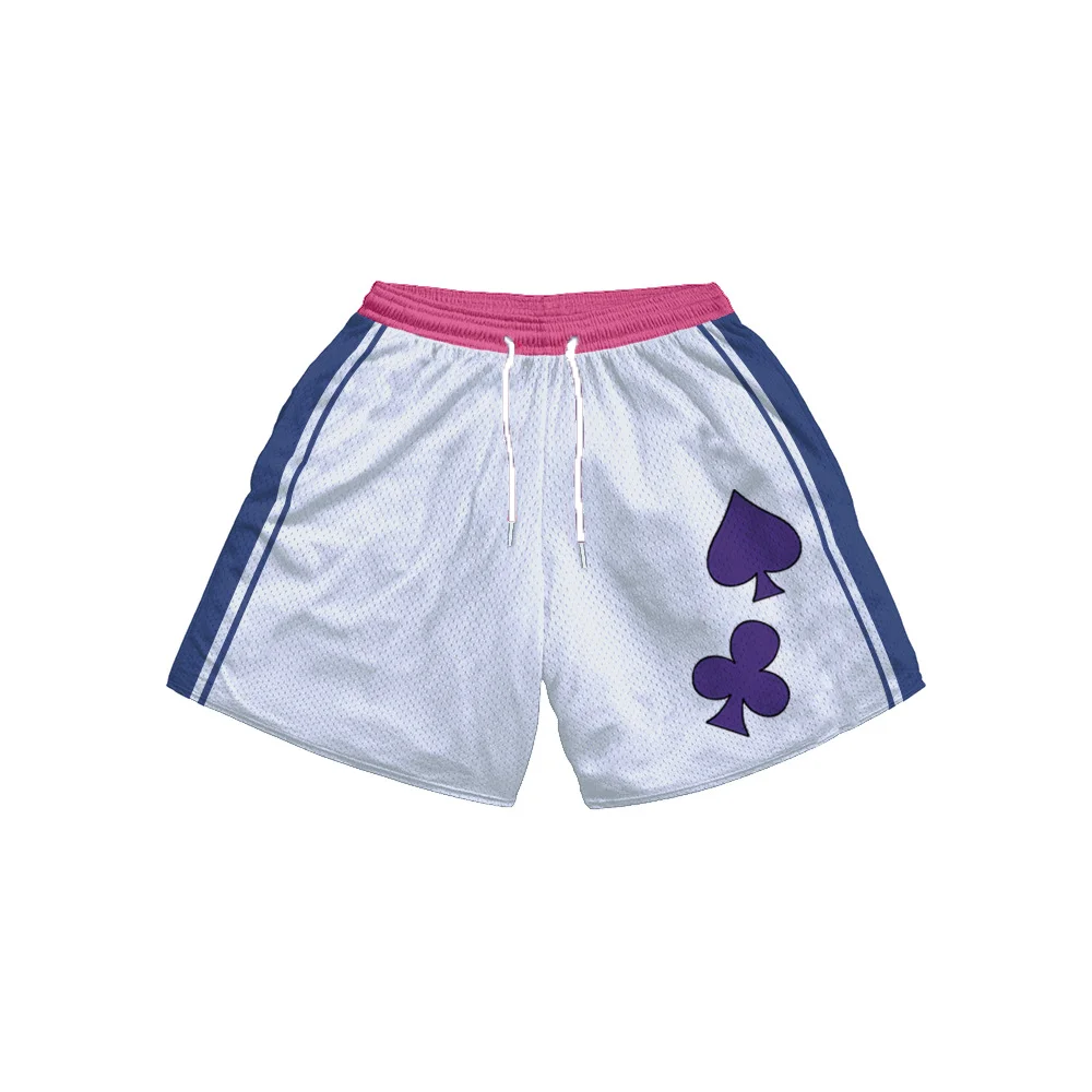 

Мужские пляжные шорты для косплея в стиле аниме, повседневные брюки-капри, плавки для мужчин, быстросохнущие штаны с мультяшным принтом, уличная одежда