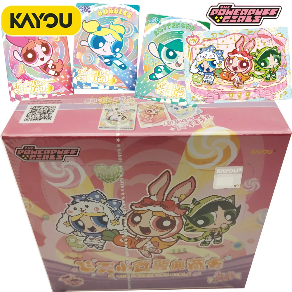 Original Kayou The Powerpuff Girls Collection Cards Fantasy Adventure Animation Peripheral Character Creative Card Kids Gifts