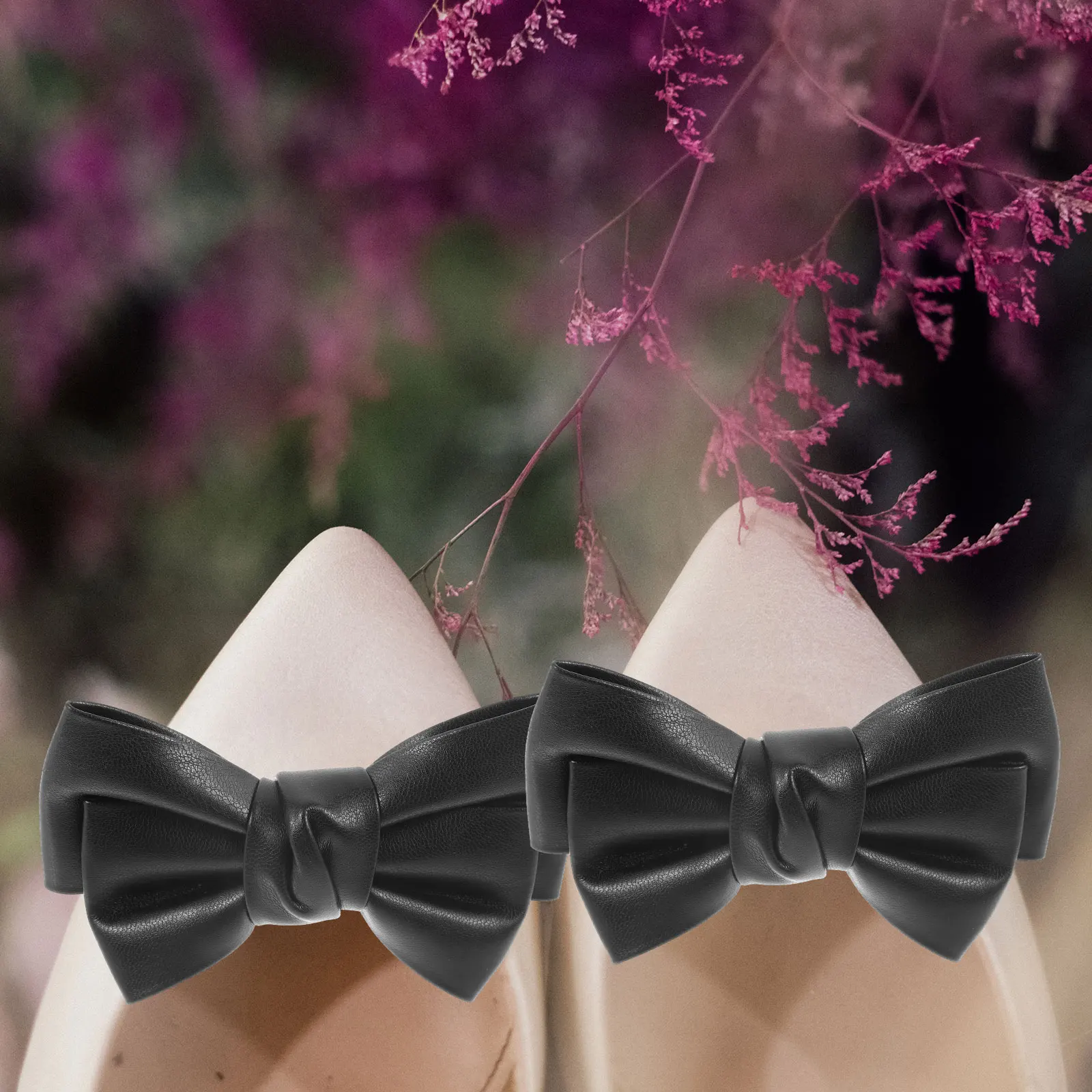 

Elegant Leather Bow Shoe Clips For Women Comfortable Breathable High Heel Decorative Accessories Boot Embellishments