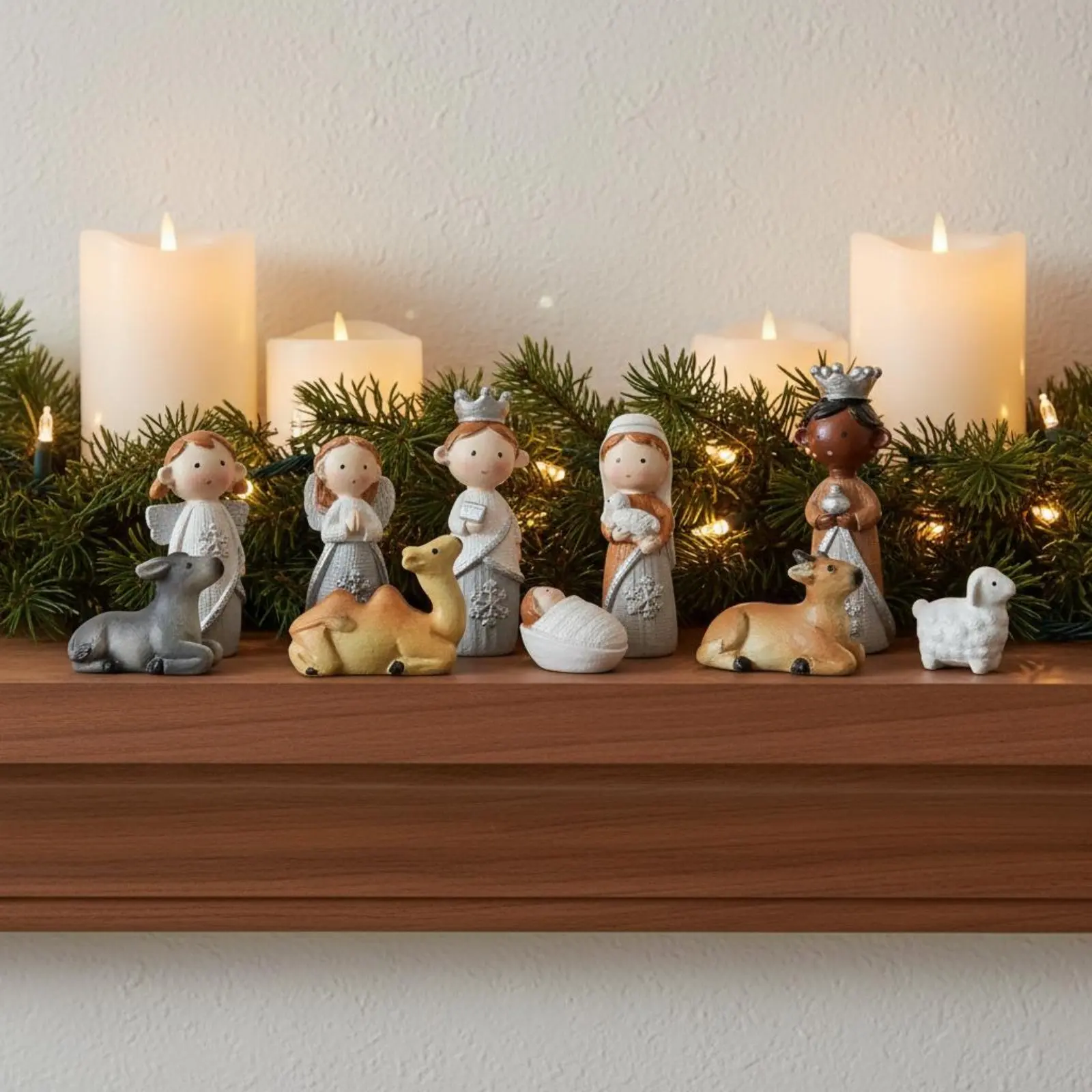 Resin Nativity Scene Timeless Design Nativity Scene Set Jesus Birth Figurine Collection Meaningful Gift for Mantelpiece