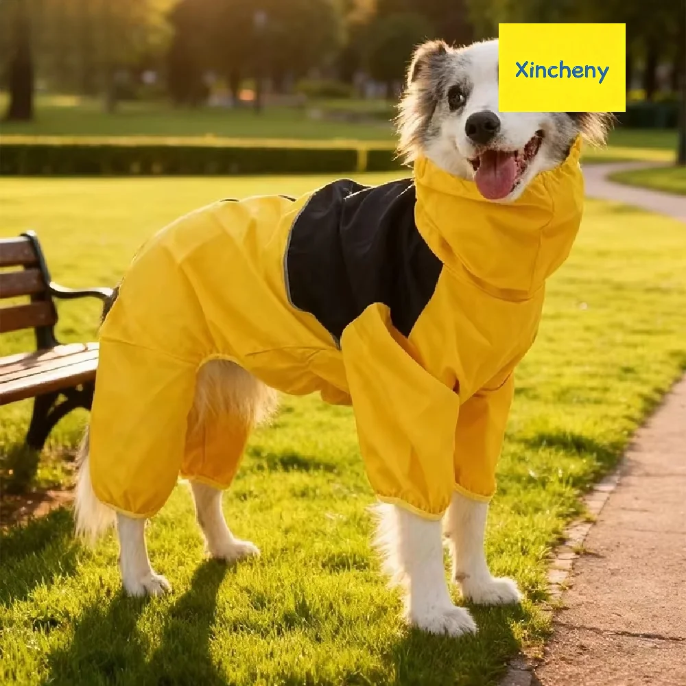 Large Dog Raincoat Waterproof Jacket Windproof Reflective Adjustable Hooded All Sizes Labrador Doberman Pet Accessories Hot New