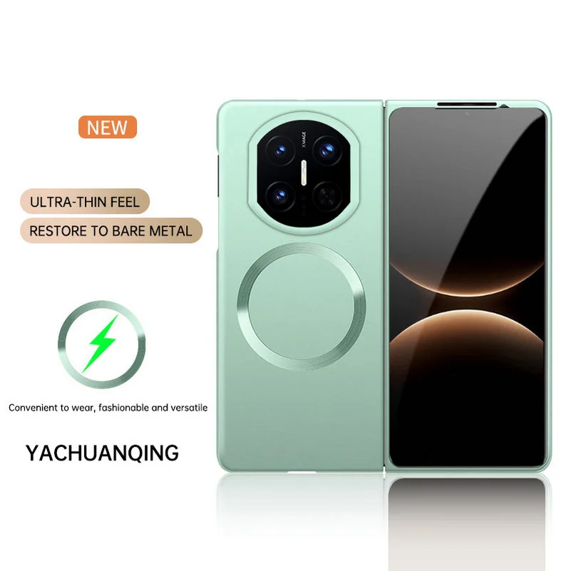 Slim Bezels with Magsafe Magnetic Phone Case for Huawei Mate X7 huawei mate X6 X5 X3 Ultra thin Hard Camera Protect Cover