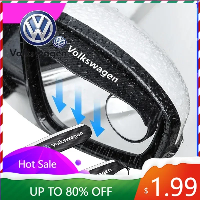 

For VW Volkswagen Jetta MK5 Golf Carbon Fiber Car Rearview Side Snow Sun Visor Rain Cover Car Mirror Accessories For Volkswagen