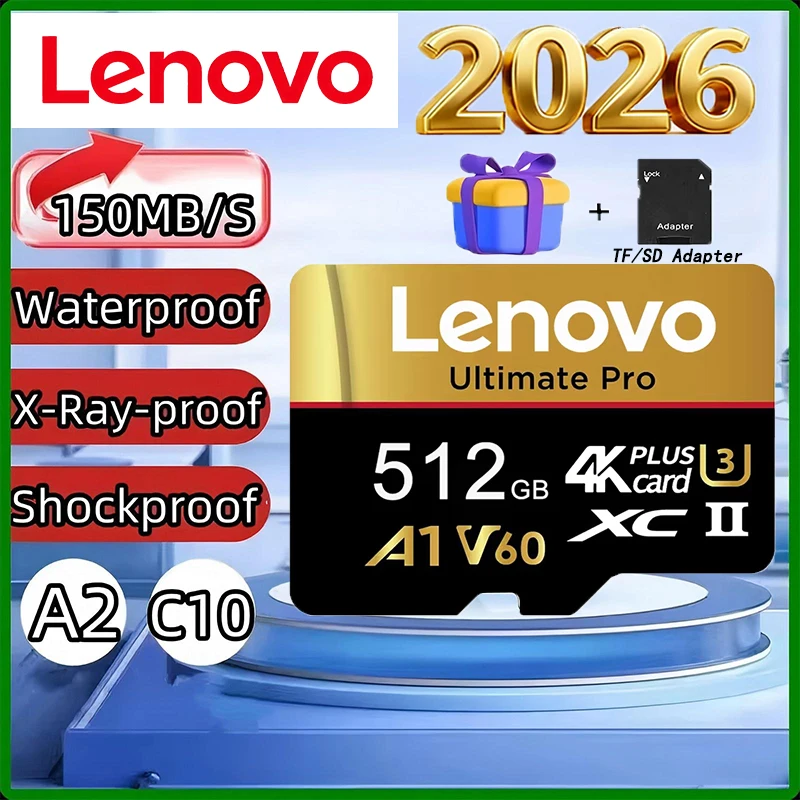 Extra Large Lenovo Micro TF SD 512GB Memory Card SD Cards TF Cards 128GB 64GB Magnet Proof 4K for Tablet / Gaming / Drone