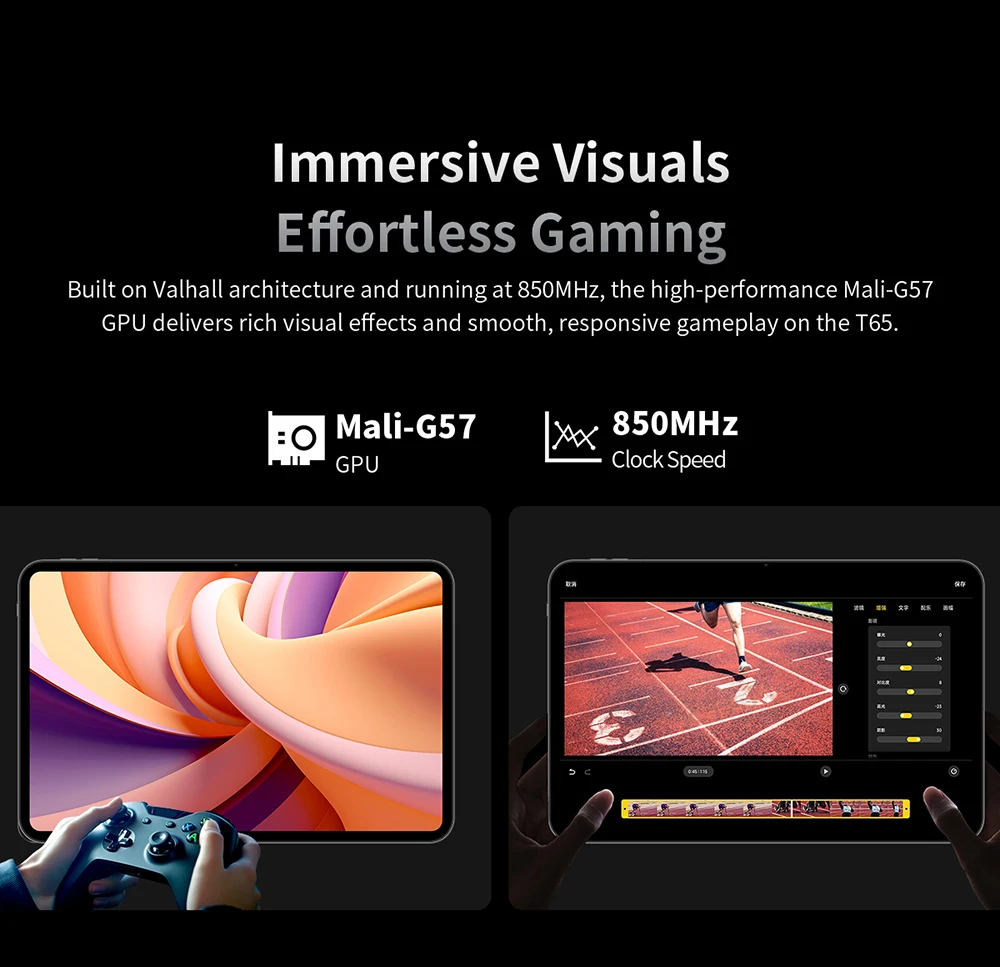 Teclast T65 Tablet Android 16 13.4" 6GB RAM 128GB ROM 120Hz 1920x120IPS T7280 8-core 4G LTE 8000mAh Type-C GPS 13MP