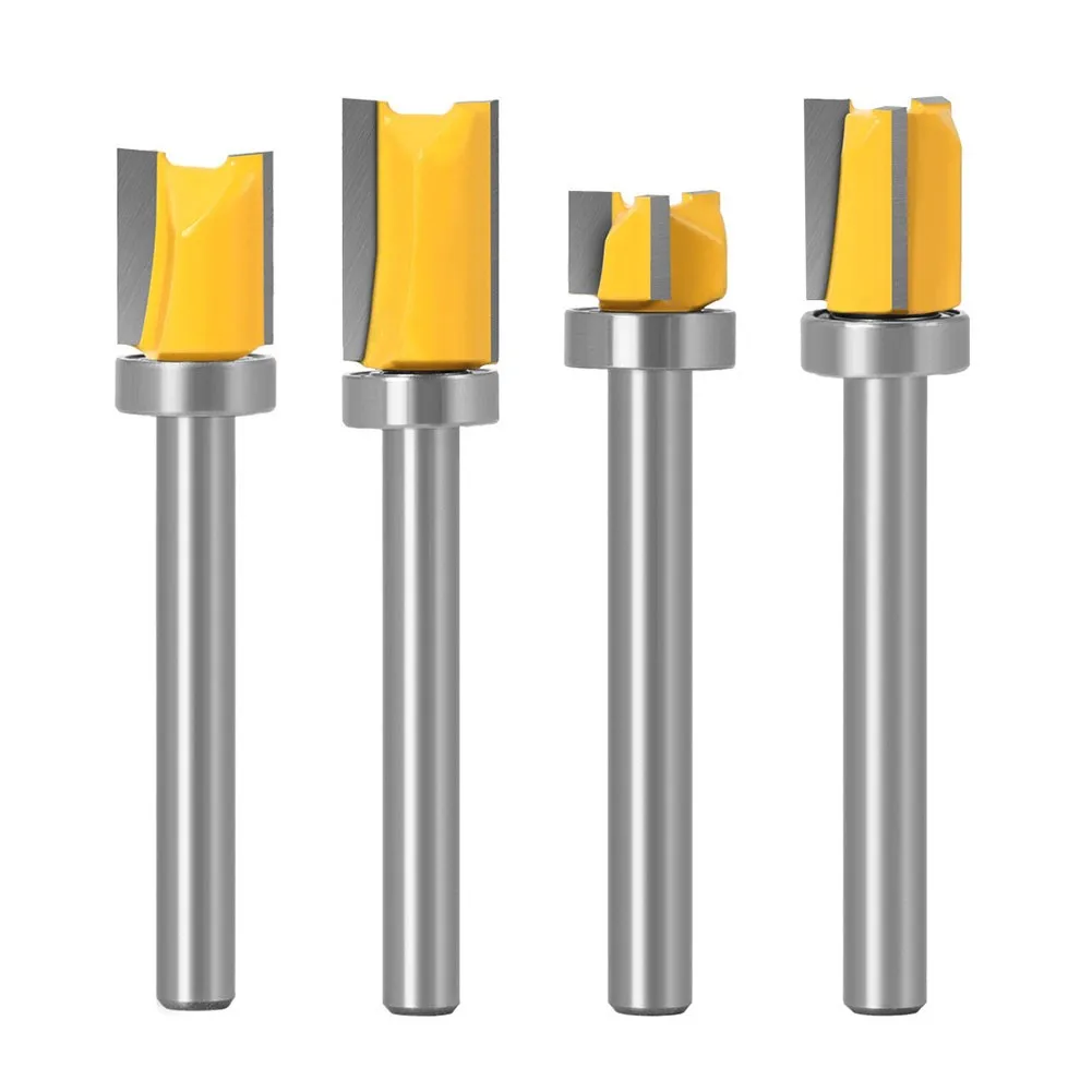 Practical Router Bit 6mm Shank Alloy Steel Bearing Carbide Tipped Cutter Equipment Micro-grain Routing Woodworking